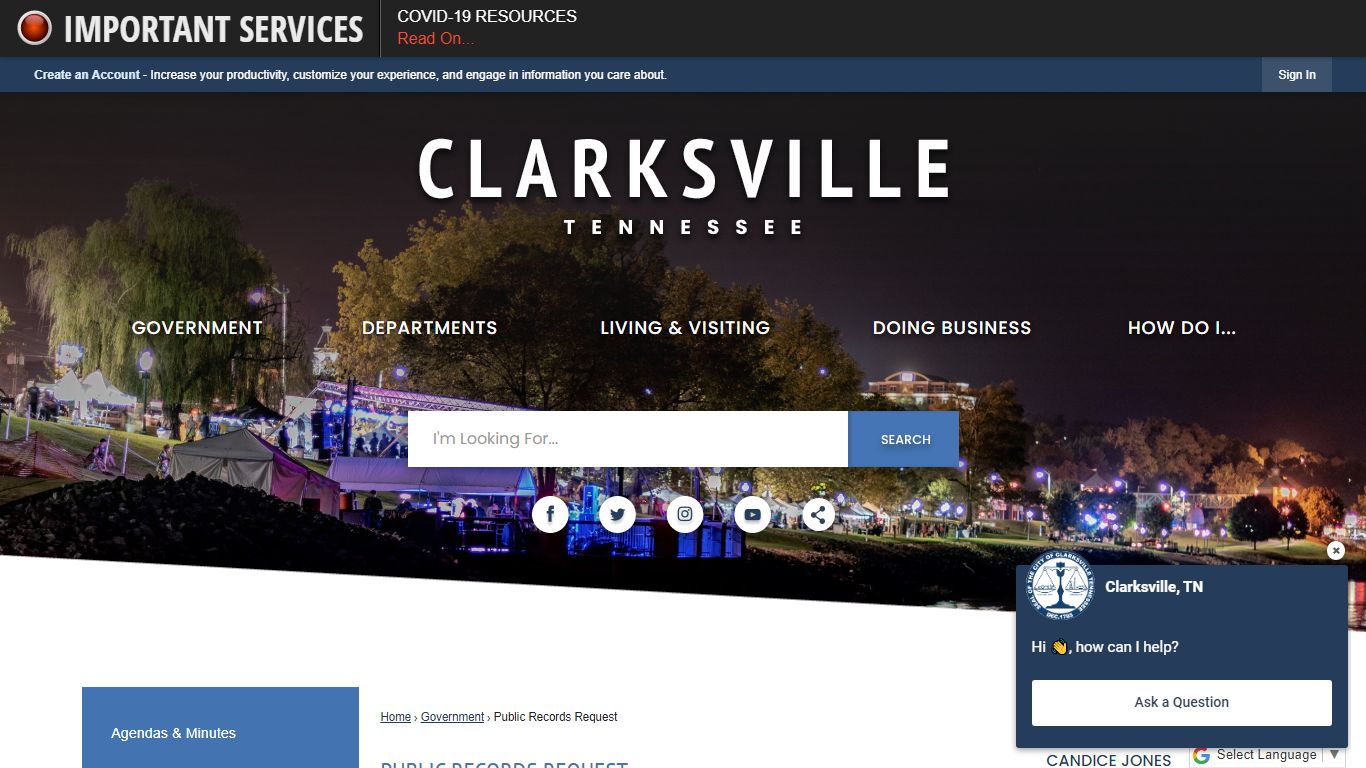 Public Records Request | Clarksville, TN